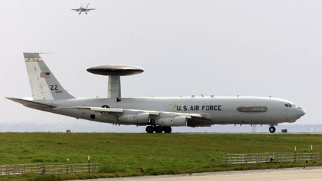 US E-3 Sentry airborne warning and control system aircraft (AWACS). © Reuters