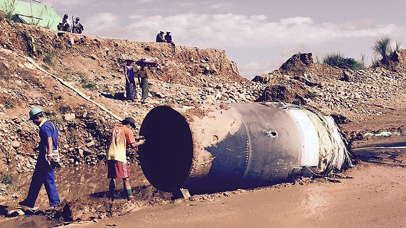 Chinese rocket engine? Unidentified object falls from sky in Myanmar