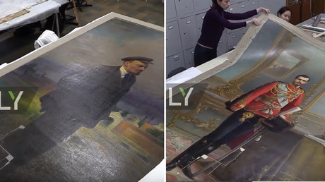 Last Russian tsar’s portrait survives for almost 100 years on back of Lenin painting (VIDEO)