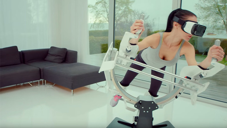 Techies get a ‘flying workout’ with new VR device (VIDEO)