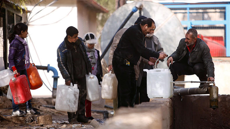 Govt workers enter Damascus water-source area to restore supply after deal with rebels