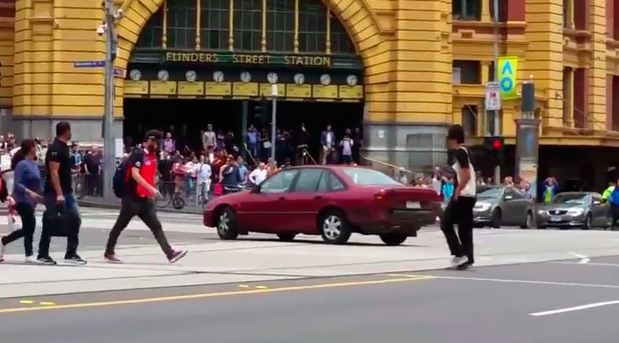 Car ‘driving erratically’ before smashing into Melbourne crowd caught on camera (VIDEOS) — RT Viral