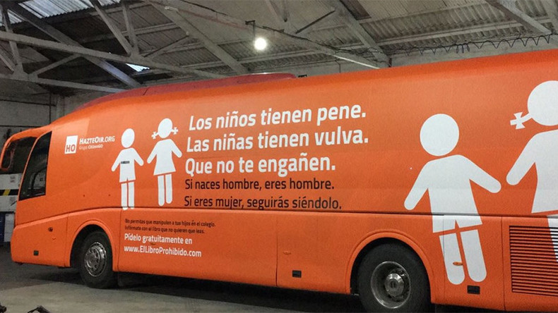 Transphobic ‘bus of hate’ to tour major Spanish cities (VIDEO)