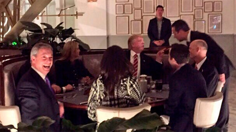 ‘Dinner with The Donald:’ Farage boasts of cozying up to US president… despite getting no invitation