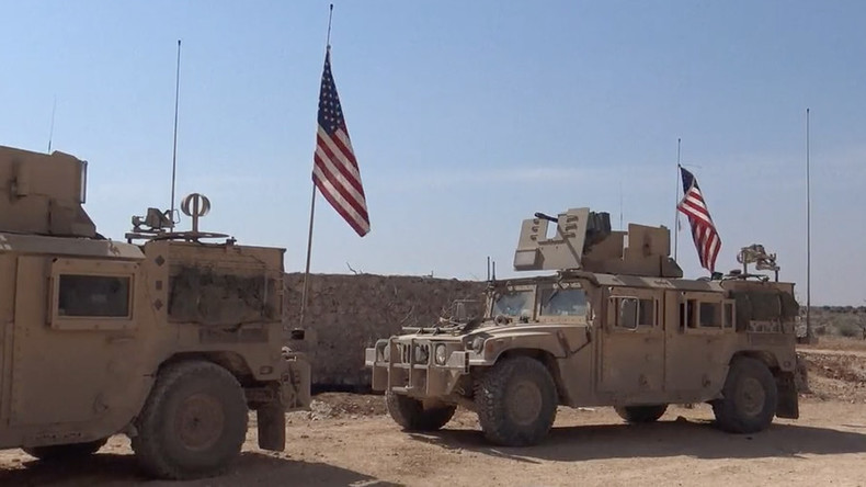 Hundreds of US marines deployed to Syria filmed on the move ahead of Raqqa operation (VIDEO)