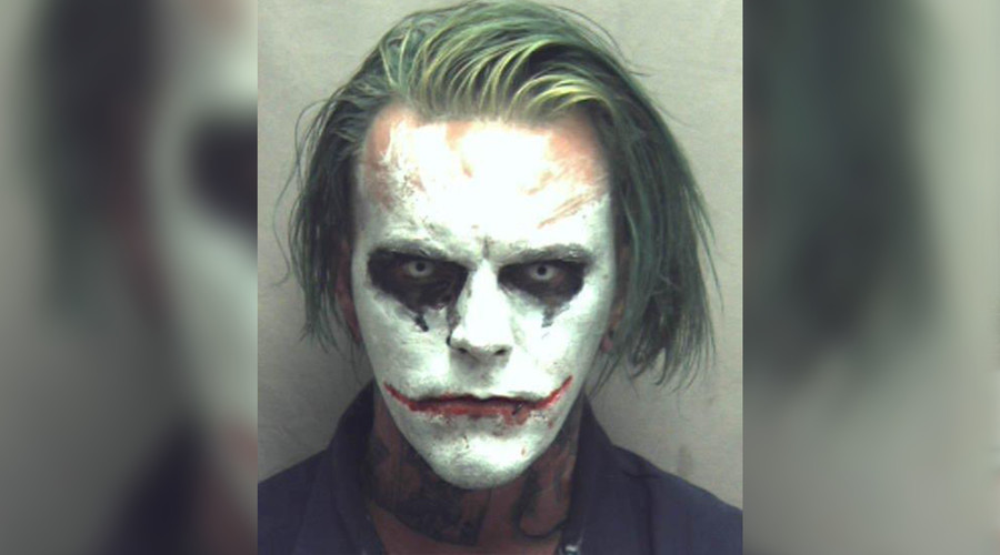 No laughing matter: Sword-wielding ‘Joker’ arrested in US faces up to 5yrs in prison (PHOTO)