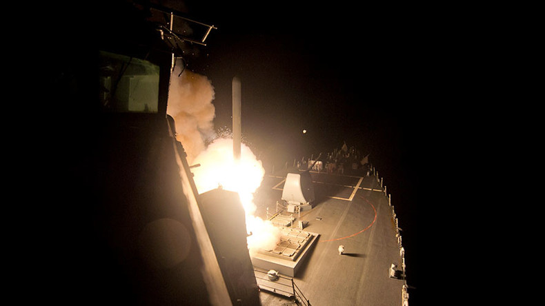 US fires dozens of Tomahawks at Syria military base near Homs, Trump cites ’Assad’s chem attack’