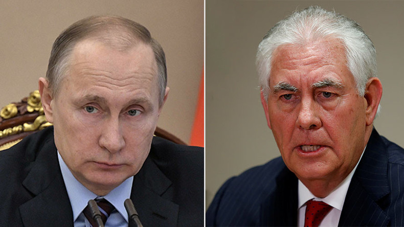 Putin finally meets Tillerson in Moscow