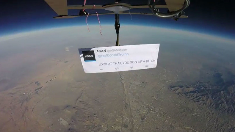 'Look at that, you son of a b*tch': Trump targeted in 'first space protest' (VIDEO)