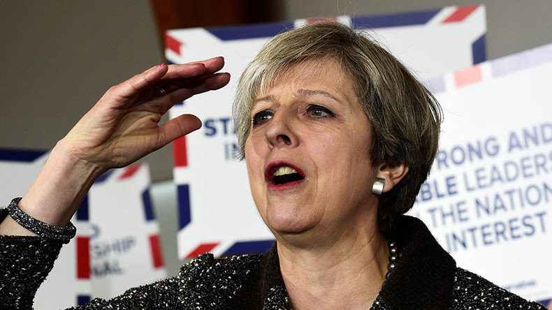 ‘Lead the world in preventing tourism’: Theresa May makes embarrassing campaign trail gaffe (VIDEO)