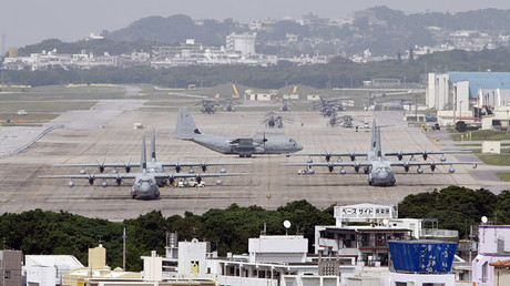 Marine Corps Air Station Futenma in Ginowan, Okinawa, Japan. © Issei Kato