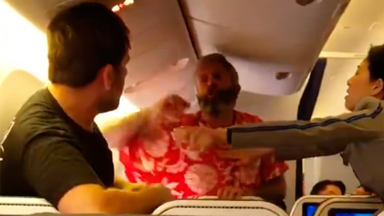 Punches fly: US man arrested after trading blows amid boarding of long-haul flight (VIDEO)