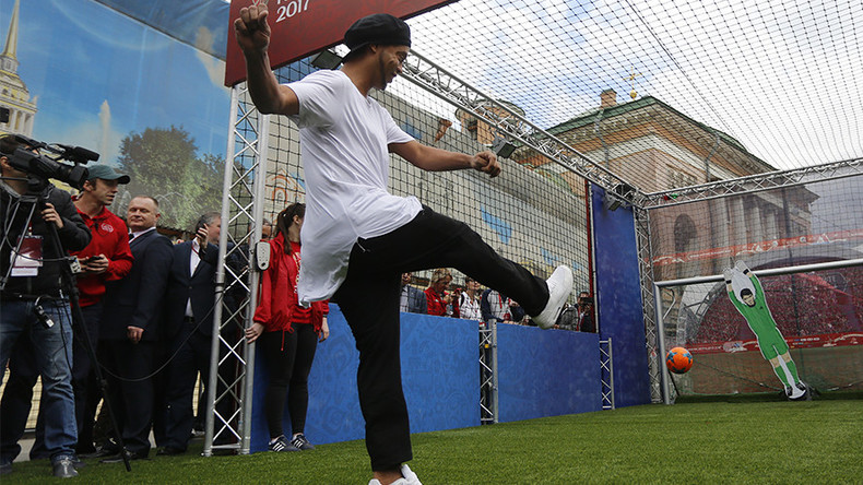 Russian football stars beat Ronaldinho-led FIFA legends on penalties in St. Petersburg