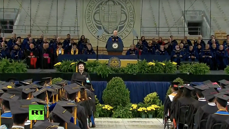 Mike Pence Notre Dame speech marred by student walk-out (VIDEO)