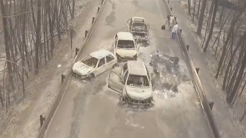 Drone footage shows aftermath of deadly Portugal forest fire (VIDEO)