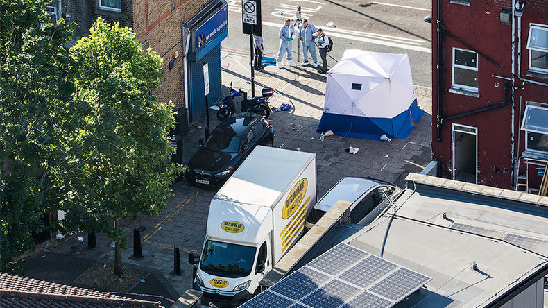 ‘Potential terrorist attack’: Van mows down pedestrians near Muslim center & mosque in London