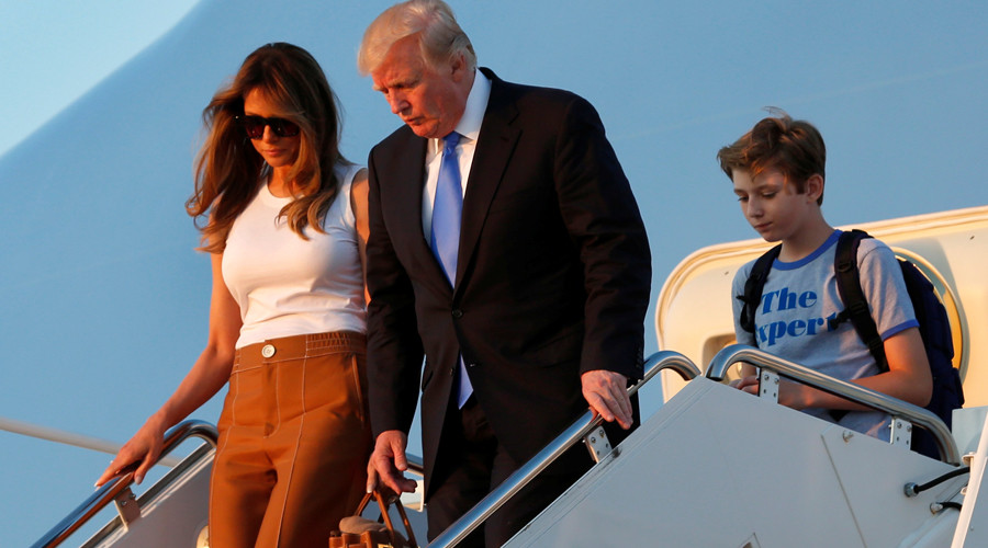 Home at last: US First Lady and son Barron finally move into White House