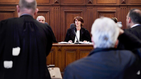 FILE PHOTO: A judge speaks during the so-called 