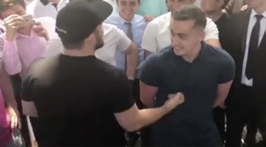 Khabib punches ‘crazy fan’ in stomach after being asked to do it (VIDEO)