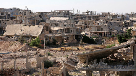 A general view shows damaged buildings in a rebel-held part of the southern city of Deraa, Syria June 22, 2017 © Alaa Al-Faqir