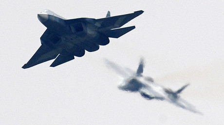 A Russian T-50 multipurpose fighter jet of the fifth generation © Evgeny Biyatov