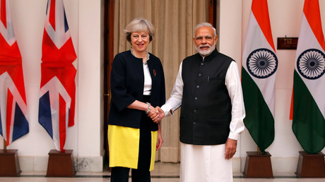 Britain’s Prime Minister Theresa May and India's Prime Minister Narendra Modi © Adnan Abidi