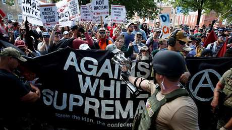 White nationalists are met by a group of counter-protesters in Charlottesville, Virginia, US, August 12, 2017 © Joshua Roberts