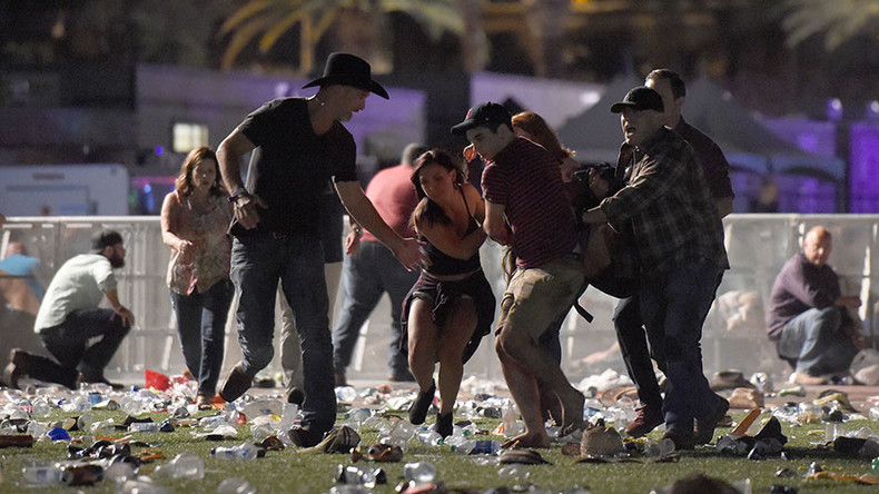 Footage with sound of multiple gunshots from music concert at Las Vegas Casino