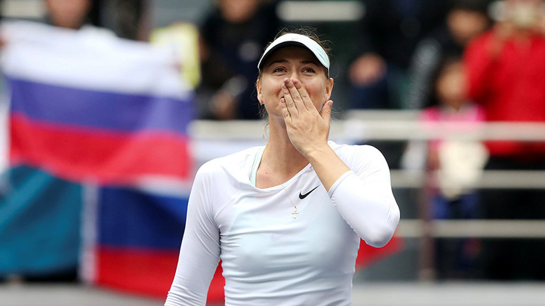 ‘A special victory’: Sharapova revels in first title win since return from doping ban