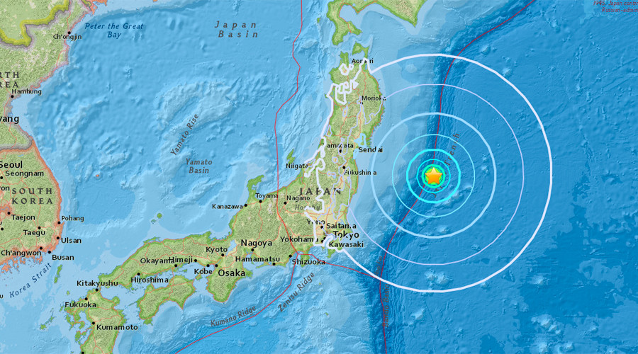 Magnitude 6.0 earthquake recorded off eastern Japan USGS — RT World News