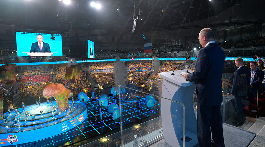 Afbeeldingsresultaat voor 19th world youth festival sochi opening by putin