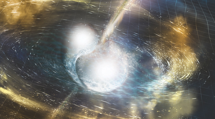 Spectacular neutron star crash stretched space time by fraction of an inch (VIDEOS)