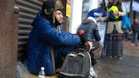 Tory posters ‘stigmatize all homeless,’ suggest beggars want money for drugs 