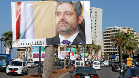 Posters depicting Lebanon's Prime Minister Saad al-Hariri are seen in Beirut  © Mohamed Azakir 