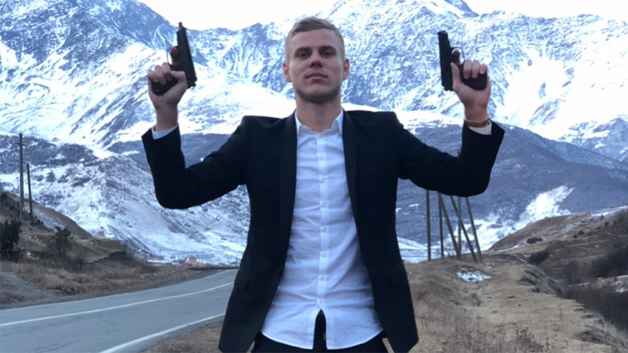 Russia striker Kokorin fires pistols in wild football wedding celebrations