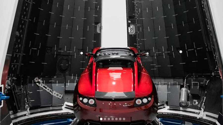 Tesla Roadster is prepped for SpaceX mission take-off at Cape Canaveral (PHOTO)