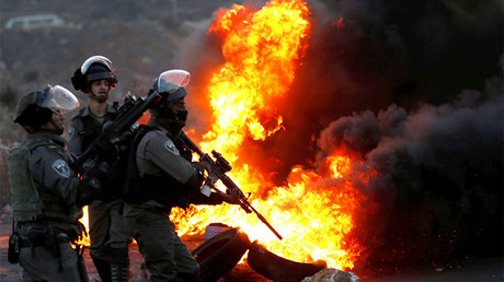Clashes near the Jewish settlement of Beit El, near the West Bank city of Ramallah December 9, 2017 © Mohamad Torokman