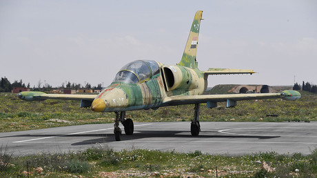 FILE PHOTO: A training jet of the Syrian Air Forces at the Shayrat Air Base © Mikhail Voskresenskiy