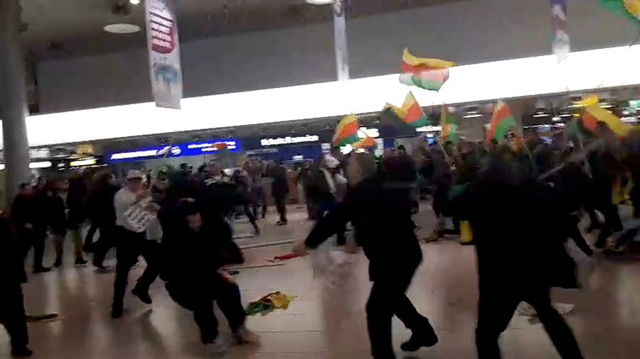 Image result for Kurds, Turks clash in Hannover Airport