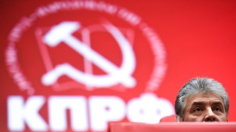 Pavel Grudinin at the 17th Communist Party Convention where delegates approved his nomination for the 2018 presidential election. © Vladimir Astapkovich