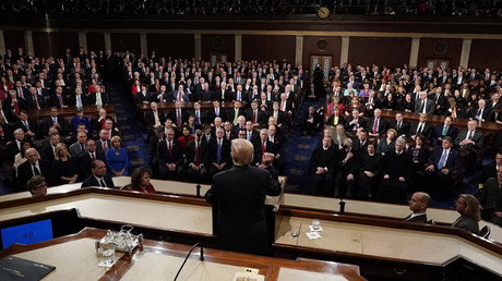 U.S. President Donald Trump delivers his State of the Union address to a joint session of the U.S. Congress on Capitol Hill in Washington, U.S. January 30, 2018 © Jim Bourg