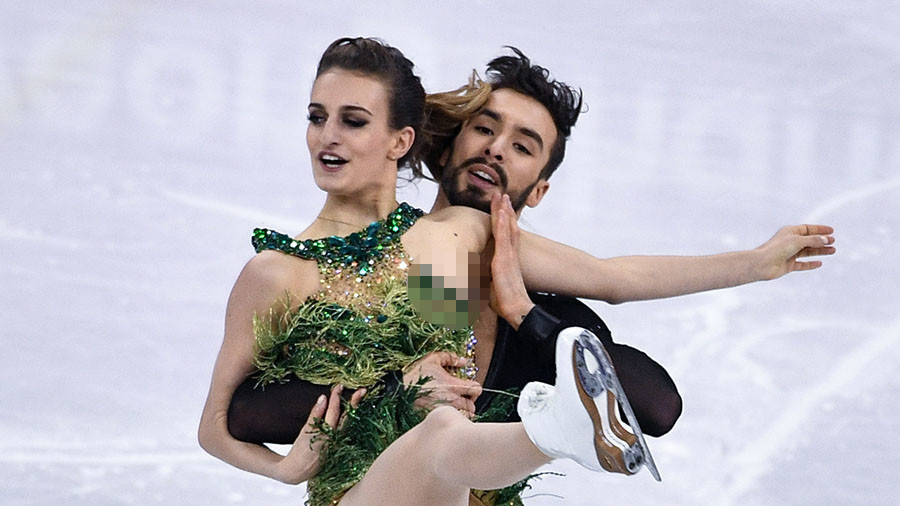 Flash Dance Costume Malfunction Leaves French Olympic Figure Skaters Red Faced Photos — Rt