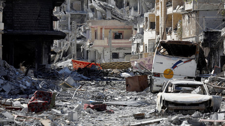 A view of a part of downtown Raqqa after it was liberated from IS terrorists © Erik De Castro