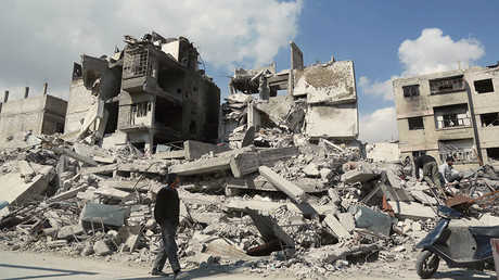La région de Ghouta orientale, à la périphérie de la capitale Damas, Syrie © Hamza Al-Ajweh