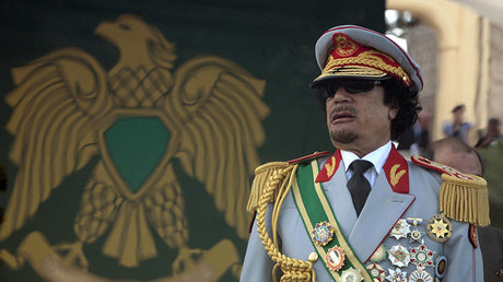 Libya's leader Muammar Gaddafi attends a celebration of the 40th anniversary of his coming to power at the Green Square in Tripoli September 1, 2009. © Zohra Bensemra