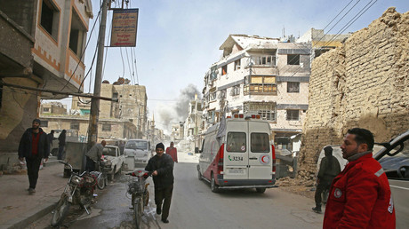 Douma, the suburb of Damascus recently recaptured from anti-government forces.