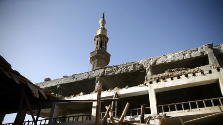 Ruins in Douma, the Syrian city where OPCW inspectors are expected to visit. 