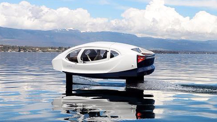 Futuristic ‘flying’ taxi takes to the River Seine in Paris (PHOTOS)