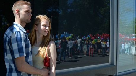 Participants of the May1 demonstration in the Russian city of Simferopol © Aleksey Malgavko