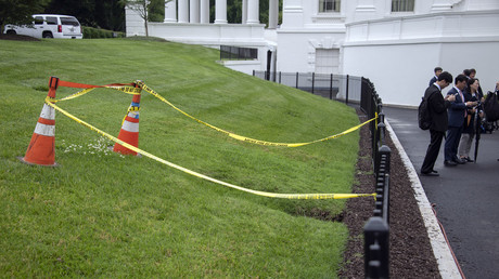 Work of Satan? Sinkhole opens on White House lawn, Twitter in turmoil over its meaning (PHOTOS)